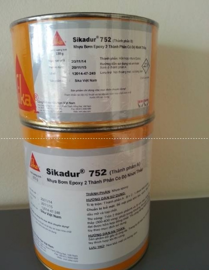 Sikadur 752 Nhựa bơm Epoxy 2 thành phần có độ nhớt thấp